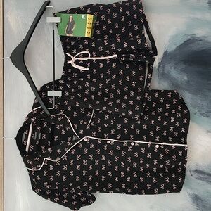 New KATE SPADE Bow Print Pajama Shorts SET Size S